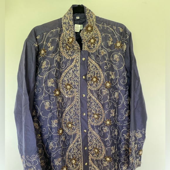 Traditional Indian Beaded Wedding Sherwani & Pants - Picture 2 of 8